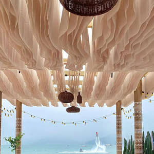 Voilages de <span class=keywords><strong>plafond</strong></span> blancs suspendus pour décoration d'événements, rideaux de <span class=keywords><strong>plafond</strong></span> en tissu, draperies de <span class=keywords><strong>plafond</strong></span> pour mariage - Product Image 6