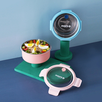 Boîte à lunch pour étudiants, compatible micro-ondes, en acier inoxydable 304 de qualité alimentaire, isolation thermique, couvercle hermétique, 1,1 L, durable