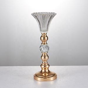 <span class=keywords><strong>Vase</strong></span> en métal doré et <span class=keywords><strong>verre</strong></span> de haute qualité avec un design magnifique Décorations de centre de table pour mariage et événement à la maison - Product Image 3