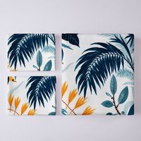 Parure de lit lavable motif feuilles et fleurs, housse de couette, taies d'oreiller, drap-housse, tailles Queen et King, moins cher