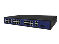 24 FE port PoE 2 Gigabit Uplink 1 Gigabit SFP indikator Panel optik saklar jaringan Monitor Status 24 FE PoE saklar jaringan