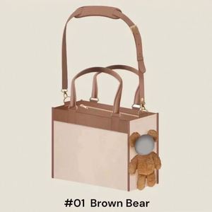 <b>Cute</b> <b>Bear</b> Pet Tote Bag, Portable Dog Cat Carrier with Open Window, Dual-use Shoulder Handbag for Small Pets Outdoor Travel - Product Image 3
