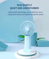 Mini ventilateur rechargeable avec logo personnalisé, lumière LED, boîte cadeau pour événements promotionnels, commande en gros, fabricant