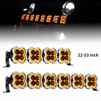 Barre lumineuse modulaire LED orange DRL bicolore blanc ambre de 22, 32, 40, 42, 52 pouces, connectable, pour Maverick X3 R Truck 4x4