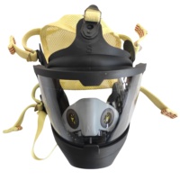 Masque SCBA pour pompier, masque facial complet en silicone robuste, pince-nez réglable, membrane vocale pour la respiration en cas d'incendie