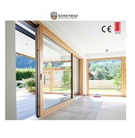 Portes patio à double vitrage, grandes portes coulissantes en aluminium imperméables pour villa