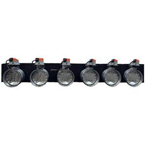 Plénum industriel rectangulaire en mousse de polyuréthane à 6 zones avec registres motorisés Lindab de 160 ou 200 mm Plénum-6-zones-serrande Industri - Product Image 3