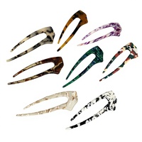 Pince à cheveux Jinhua rétro en acétate, style féerique, élégante, pour chignon, sensation haut de gamme, mariage, emballée individuellement
