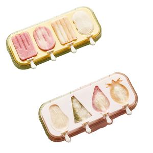 Popsicle Silicone Molds with Lid Reusable Frozen Ice Cream Dessert Moulds DIY Ice Lolly 3D Chocolate Molds with Plastic Sticks - Product Image 1