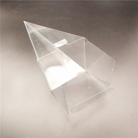 Boîte d'emballage cadeau en plastique transparent en forme de pyramide pour souvenirs et présentation en magasin, OEM personnalisé