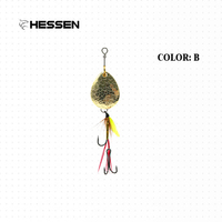 Nouvelle Leurre de pêche spinner Hessen en promotion, 80mm 6g, appâts durs à longue portée pour la pêche en mer, en bateau, eau douce, leurres nageurs pour poisson-chat