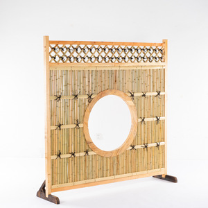 Clôture en <span class=keywords><strong>bambou</strong></span> naturel faite à la main, design traditionnel ajouré, surface lisse, forme rectangulaire, hauteur 180 cm, pour <span class=keywords><strong>balcon</strong></span> de restaurant - Product Image 5