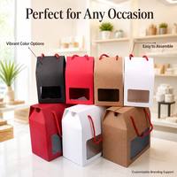 Boîte Cadeau Personnalisée en Gros avec Logo, Écologique, Biodégradable, Finition Mate, Fenêtre Portable, Prix Usine, Carton 350gsm