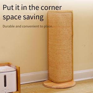 Wood <strong>cat</strong> <strong>Trees</strong> Scratcher Sisal Scratching Board Protective <strong>Corner</strong> Clutching for Pet Supplies - Product Image 2