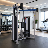 Máquina Comercial de Polea para Ejercicios de Espalda, Equipo de Entrenamiento de Fuerza para Gimnasio, Máquina de Remo Lateral Selectorizada para Espalda Alta