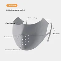 Masque de protection solaire unisexe Suameja sans couture, décontracté, anti-UV, haute esthétique, été 2026, respirant, en soie glacée