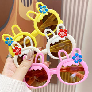 Sevimli tavşan kulaklar şekilli kişiselleştirilmiş moda karikatür toptan renkli sevimli Anti UV400 kız erkek bebek çocuk güneş gözlüğü - Product Image 1