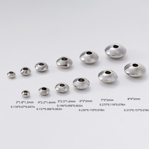 Cuentas planas chapadas en oro de 18K con diseño de ábaco y platillo volador, cuentas sueltas para accesorios de joyería hechos a mano DIY - Product Image 3