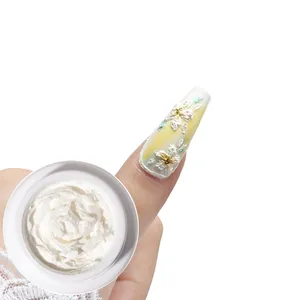 GS Girlsgel Wholesale Nail Art 5ml White Color Gypsum Gel Polish High Consistency Painting Vegan Nail Polish