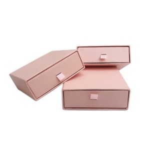 Custom High Quality <b>Small</b> pink <b>Drawer</b> Boxes Packing Gift Necklace Ring Jewelry Storage Luxury Boxes - Product Image 1