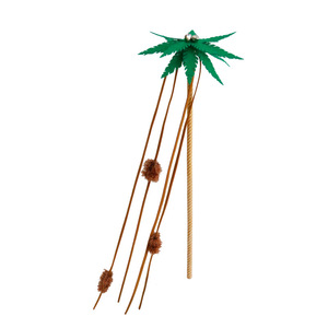 Xiduoyu Original Nouveau Jouet pour chat en forme de cocotier avec long pompon et clochette - Jouet interactif pour chat et accessoires pour animaux de compagnie - Product Image 3