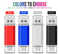 Flash Drive USB 3.0 64GB tipe C, Flash Drive portabel dengan tombol OTG untuk tablet Macbook ponsel cerdas Android baru-Samsung untuk Huawei