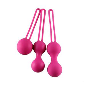 Bolas de <span class=keywords><strong>Kegal</strong></span> de silicona de fábrica China, Conjunto de bolas de entrenamiento para mujer, bolas sexuales ben wa - Product Image 1