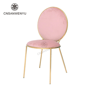 Chaise <span class=keywords><strong>de</strong></span> banquet empilable <span class=keywords><strong>de</strong></span> luxe moderne en acier inoxydable doré avec dossier en velours, imperméable, pour hôtel, événements, <span class=keywords><strong>salle</strong></span> à manger et salon - Product Image 2