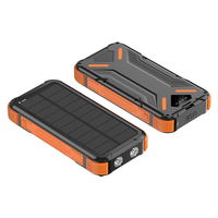 Robustes, direkt ab Werk erhältliches 20000mAh Solar-Ladegerät 2-in-1 Powerbank 22,5W/18W PD-Ladung Wasserdicht Kabellos LED Doppel-USB