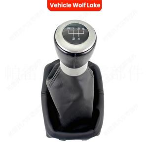 Palanca de Cambios Ergonómica de 5 Velocidades en Cuero para Coche, Marca Wolf Lake, con Línea Negra Integrada, para Seat Alhambra - Product Image 2