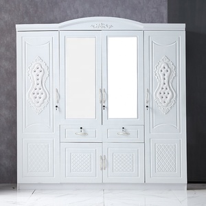 Customized 4 Doors <strong>Wardrobe</strong> Closet Large Bedroom Designs <strong>Wardrobe</strong> Cabinet Cloth Bed Room Furniture <strong>Set</strong> 2 m <strong>White</strong> Wood <strong>Wardrobes</strong> - Product Image 2