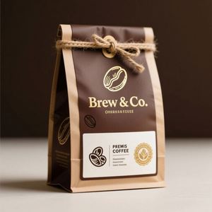 ถุงกาแฟกระดาษคราฟท์สีน้ำตาลแบบกำหนดเอง พร้อมวาล์วและสายรัดโลหะเพื่อการปิดผนึกซ้ำได้เพื่อรักษาความสด - Product Image 3