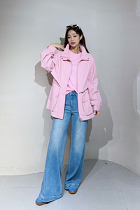 2025 nueva venta al por mayor elegante Casual <span class=keywords><strong>mujer</strong></span> alta calidad a prueba de viento impermeable <span class=keywords><strong>gabardina</strong></span> cremallera rompevientos chaqueta abrigo para - Product Image 3