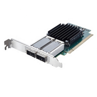 Kartu Jaringan ConnectX-4 EN Chip 100GbE QSFP28 Dual Port PCIe 3.0 X16 Antarmuka Komponen Komputer MCX416A-CCAT