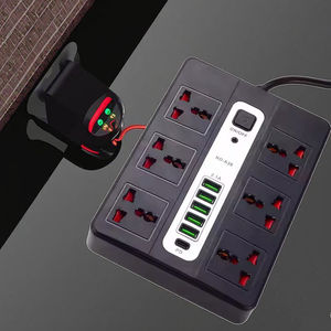 British Standard USB Power <strong>Socket</strong> with 6 AC <strong>Sockets</strong> 5 USB Interfaces 10A Rated Household Extension Cord <strong>UK</strong> Plug Standard - Product Image 2