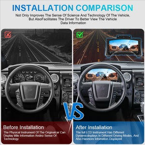 NaviHua - Kit de Actualización de Interior con Panel de Instrumentos Digital Virtual, Modificación del Tablero de Instrumentos, Velocímetro para Ford F150 Raptor 2009 2012 - Product Image 3