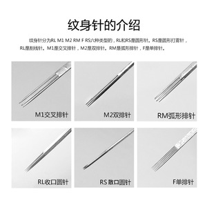 Aiguilles de tatouage Yuanyun longues en acier inoxydable 304, ensemble mixte pour ombrage RL RS M1, emballage individuel - Product Image 4
