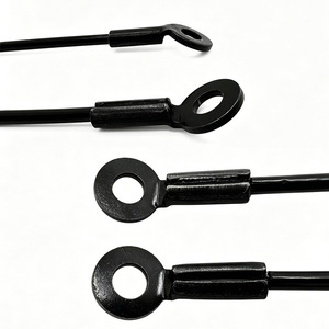 Câble de sécurité en acier inoxydable noir avec embout œil de poisson, pour suspension anti-chute de lampe, en fil d'acier traité - Product Image 4