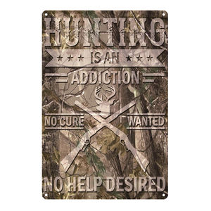 Letrero Vintage para Decoración Rústica de Caza y Pesca al Aire Libre, Letreros de Pesca Vintage para <span class=keywords><strong>el</strong></span> Hogar, Letrero de Pared de Metal para Cuarto de Pesca, SH007 - Product Image 4