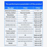 Nouvelle machine de numérotation de fils BT TP60I/TP66I/TP76I/70, imprimante de codage de tubes numérotés, impression autonome, en stock, métal, conforme RoHS