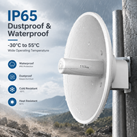 Antenne parabolique longue portée 20 km 23dBi IP65 Gigabit IEEE802.3AF 48V PoE Bridge WAN LAN Port 5.8GHz Pont WiFi sans fil extérieur PtP