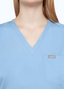 Uniformes Médicos Personalizados de Fábrica, Tela Twill Refrigerante, Conjuntos que Absorben la Humedad, Elásticos <span class=keywords><strong>en</strong></span> 4 Direcciones, Corte Atlético, Uniformes de Enfermería con Cuello <span class=keywords><strong>en</strong></span> V - Product Image 4