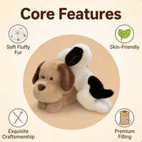 Boneka Anjing Lucu Mainan Anjing Lembut untuk Anak Perempuan Bantal Pelukan Tidur Hadiah