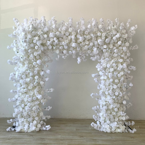 Arreglos Florales Artificiales <span class=keywords><strong>de</strong></span> Seda Blanca al por Mayor para Arcos <span class=keywords><strong>de</strong></span> Boda, Graduaciones, Navidad y San Valentín - Product Image 1