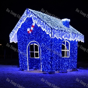 3D <b>Christmas</b> House Arch Motif <b>Light</b> with Layered LED Structure for Eye Catching Holiday Installations - Product Image 4