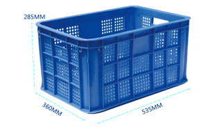 Hot bán PP chất liệu giỏ trái cây siêu thị của an toàn và không độc hại cấp thực phẩm đóng mở và <span class=keywords><strong>Stackable</strong></span> Thùng nhựa - Product Image 3