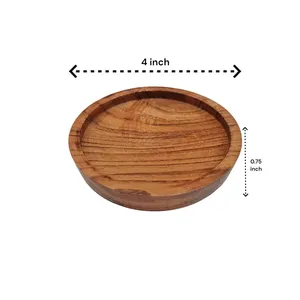 Posavasos de madera natural, suave pulido, respetuoso con el medio ambiente y reutilizable, alfombrillas para bebidas para mesa de comedor, mesa de centro o protección de escritorio - Product Image 6