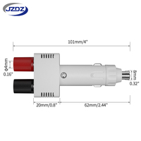 Adaptateur de chargeur de voiture JZDZ, prise allume-cigare mâle vers double prise banane femelle 4 mm, J.90025KIT