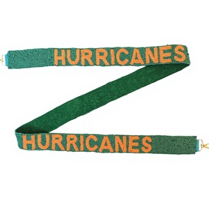 Lanière en polyester vert Hurricane avec crochet métallique, design coloré réglable pour cartes d'identité, porte-clés, sangles de téléphone - Product Image 1