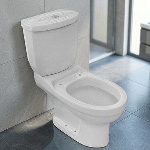 WC complet en céramique blanche, deux pièces, avec siège de toilette, à fixation murale, siphon en P, pour salle de bain - Product Image 5